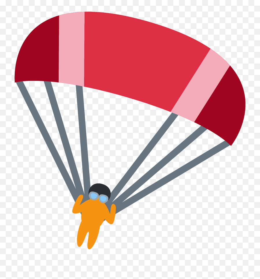 Parachute Emoji - Parachuting Emoji,Hands In The Air Emoji