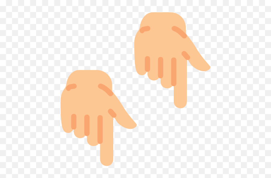 Pointing Down - Free Interface Icons Emoji,Two Yellow Emoji Fingers Pointing At Each Other