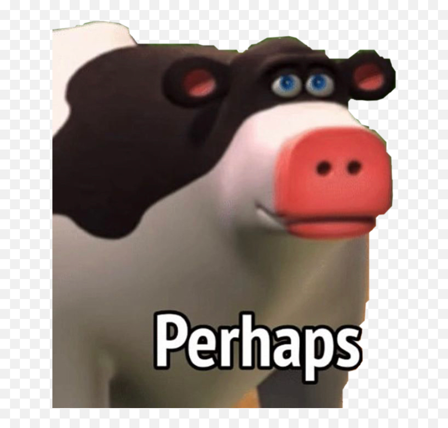 Fastest Perhaps Meme Cow Emoji,Deep Fried Meme Emojis
