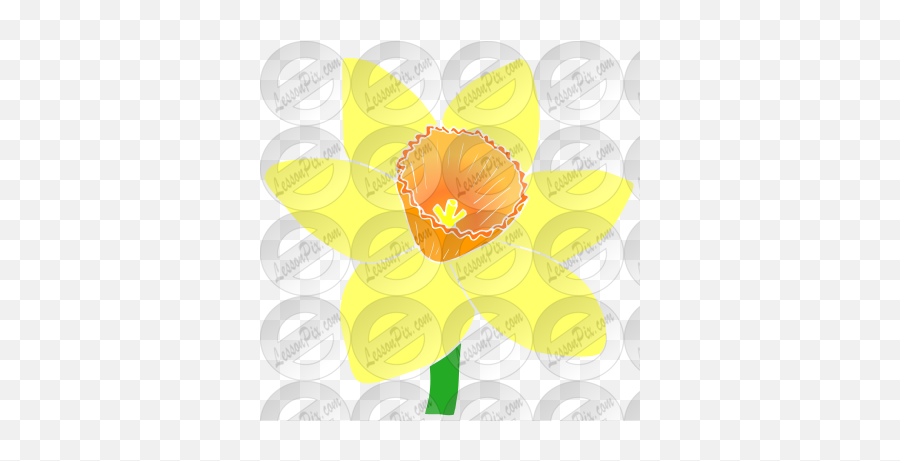 Daffodil Stencil For Classroom Therapy Use - Great Emoji,Daffodil Emoticon Facebook