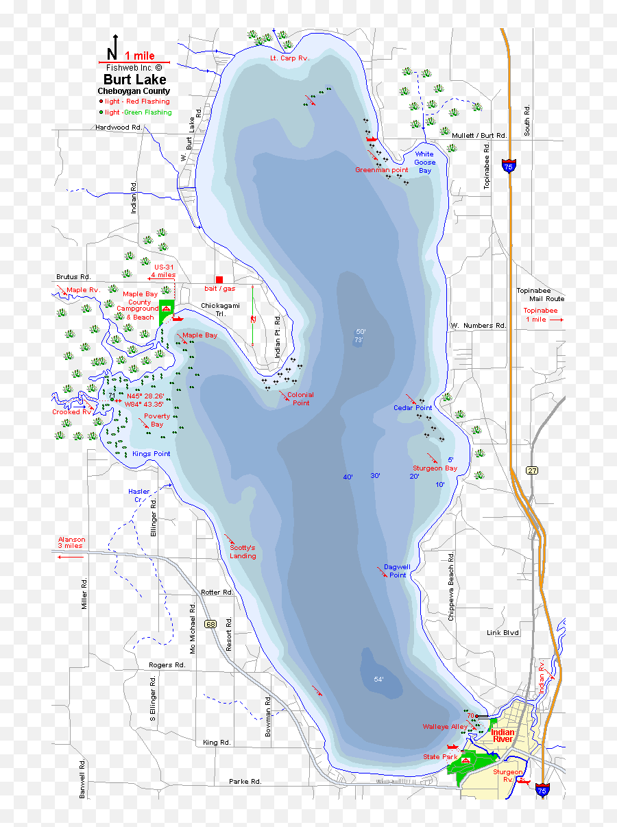 Burt Lake Map Cheboygan County Michigan Fishing - Michigan Emoji,Emotion Blue Bert Kayak Burt Lake Map Cheboygan County Michigan Fishing - Michigan Emoji,Emotion Blue Bert Kayak