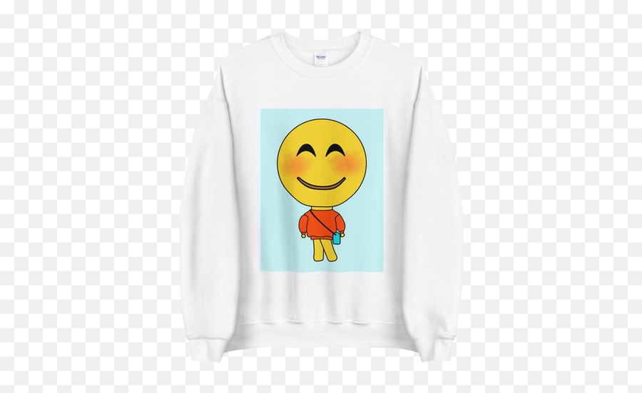 Blushing Emoji Sweatshirt,Salute Smiley Emoji