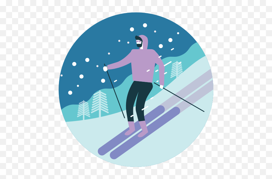 Activity Man Ski Snowfall Winter Mountian Skiing Icon - Free Montagne Ski Icone Emoji,Skier Emoji