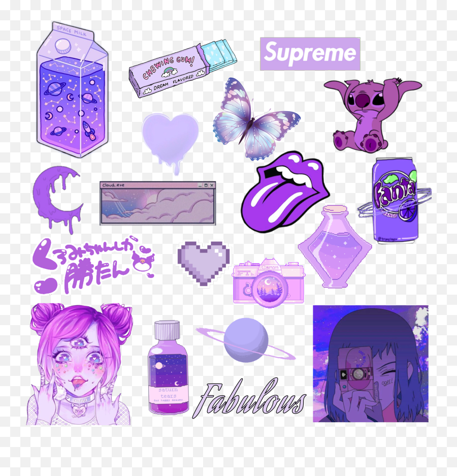 Purple Sticker Sheet You Sticker - Rolling Stones Emoji,Emoji Sticker Sheet