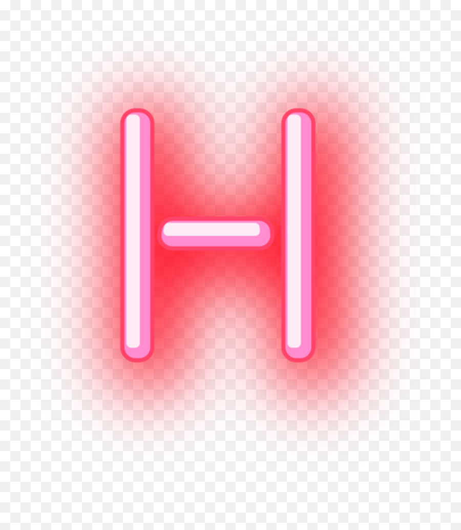 H Neon Letter Sticker - Vertical Emoji,Letter H Emoji