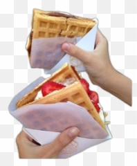 Food Snacks Waffles Sweettreats Sticker - Sandwich De Waffle Dulce Emoji,Funnel Cake Emoji