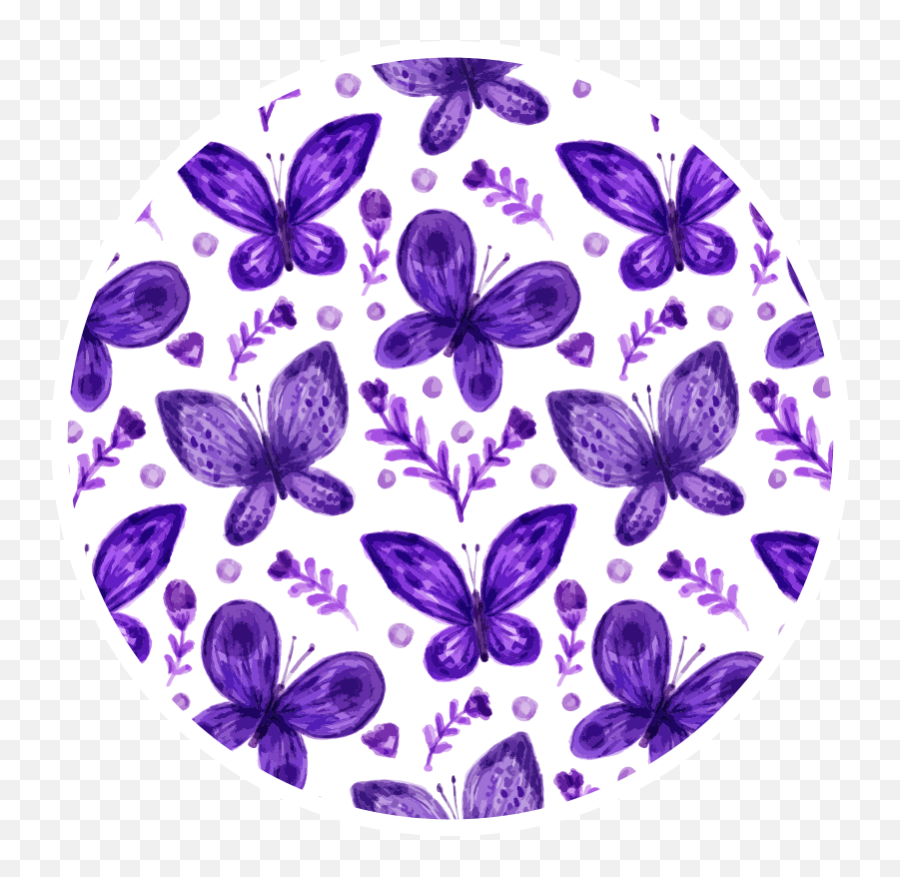 Purple Butterflies Flying Kids Vinyl - Girly Emoji,Flying Carpet Emoji