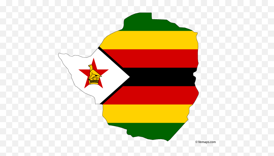 Flag Map Of Zimbabwe Free Vector Maps Zimbabwe Flag Map - Zimbabwe Flag And Map Emoji,African Flag Emoji