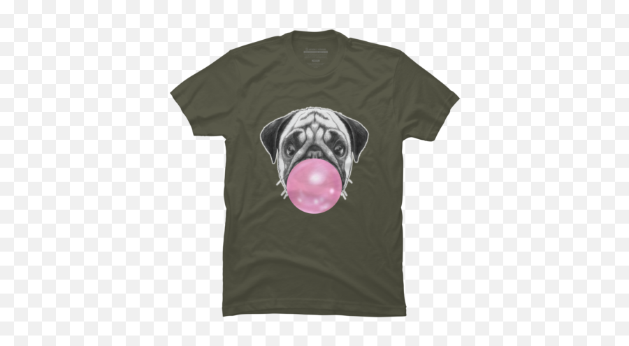 Green Dog T - Shirts Design By Humans T Shirt Design For Humans Emoji,Pug Emojis