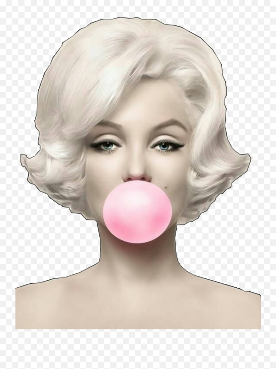 Trending - Audrey Hepburn Bubblegum Black And White Emoji,Marilyn Monroe Emoji