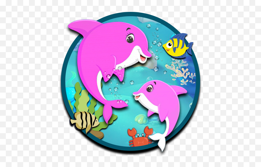 Cute Cartoon Fish Theme - Common Bottlenose Dolphin Emoji,Fish Emojis