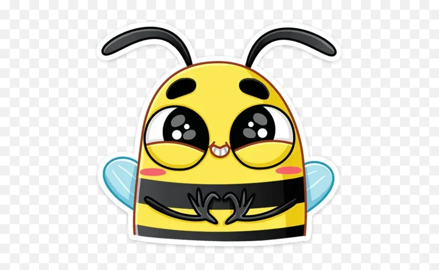 Bee Whatsapp Stickers - Stickers Cloud Happy Emoji,Bees Emoticon