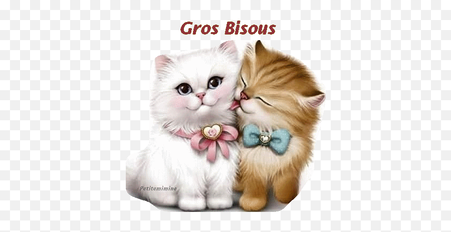 Gros Bisous Illustration De Chat Chat Mignon Dessin - Tatl Hayvanlar Duvar Katlar Emoji,Transfert Emotion Situation Dangereuse Amour