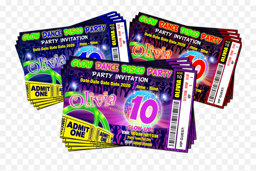 24 Disco Dance Party Invitations - Language Emoji,Rollerskating Emoji Party Invitations