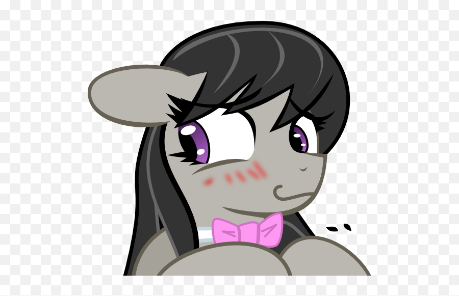 398172 - Artistreiduran Blushing Octavia Melody Reaction Mlp Octavia Blush Emoji,