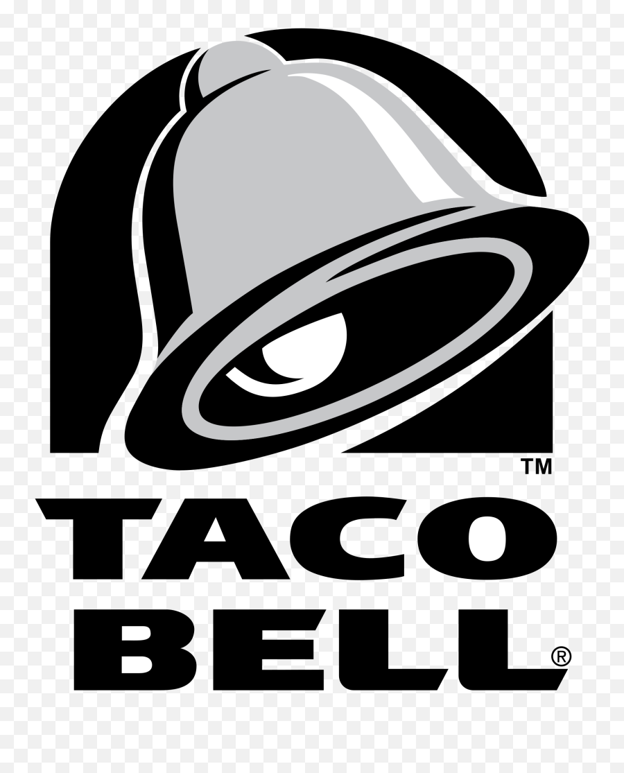 Fast Food Logos Black And White - White Taco Bell Logo Emoji,Taco Bell Emoji