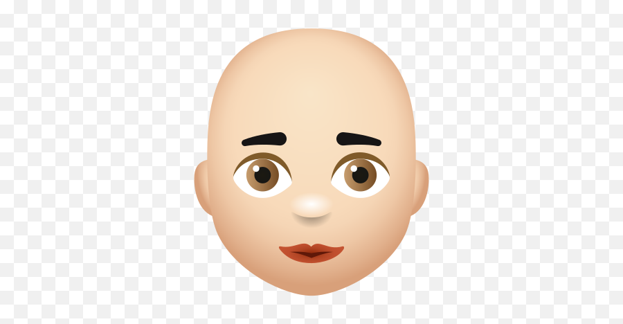 Bald Woman Light Skin Tone Icon - Happy Emoji,Emoji Movie Cancer