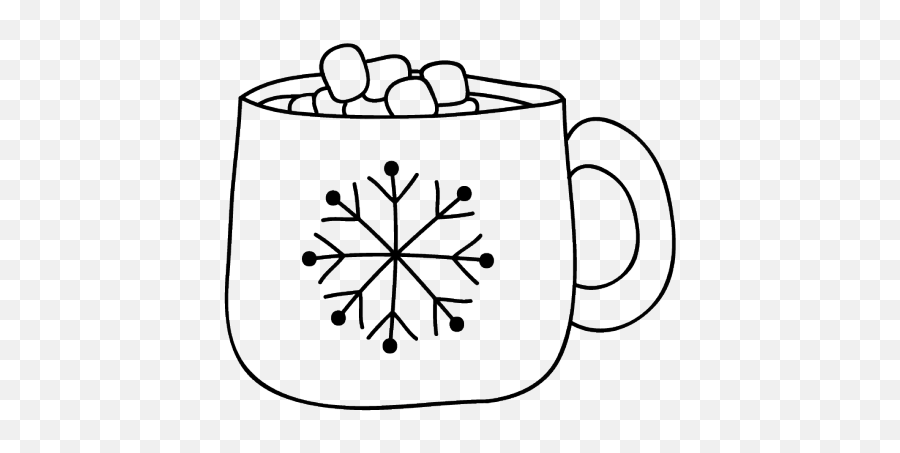 Pin - Hot Chocolate Black And White Png Emoji,2d Line Emotion Drawing