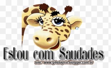 Recados Animados De Saudade - Animated Giraffe Thank You Gif Emoji,Pensador Whatsapp Emoticon