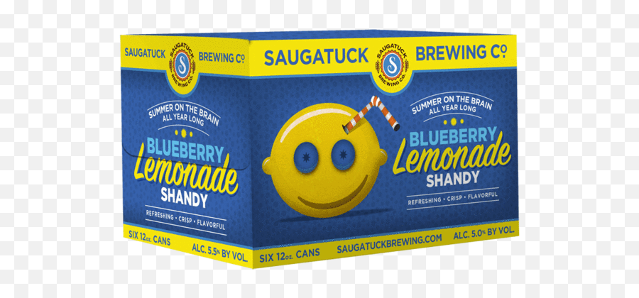 Saugatuck Blueberry Lemonade Shandy 6 - Pack Happy Emoji,Mimosa Emoticon