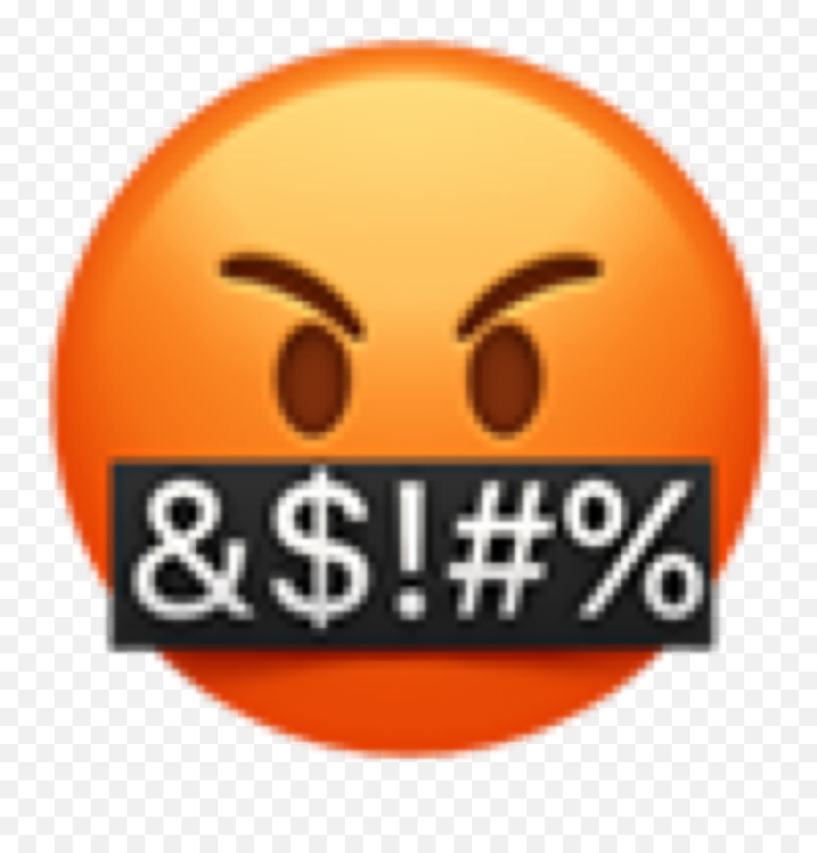 The Most Edited Swear Picsart - Emoji Angry Face Png,