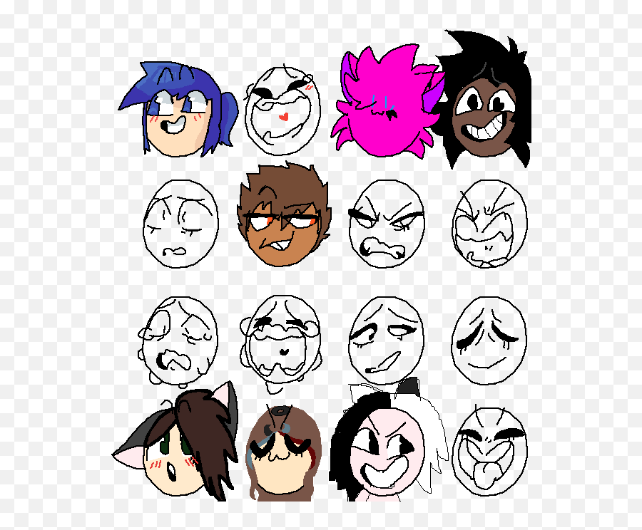 Collabs - Emotions Collab Drawing Emoji,U V U Emoticon