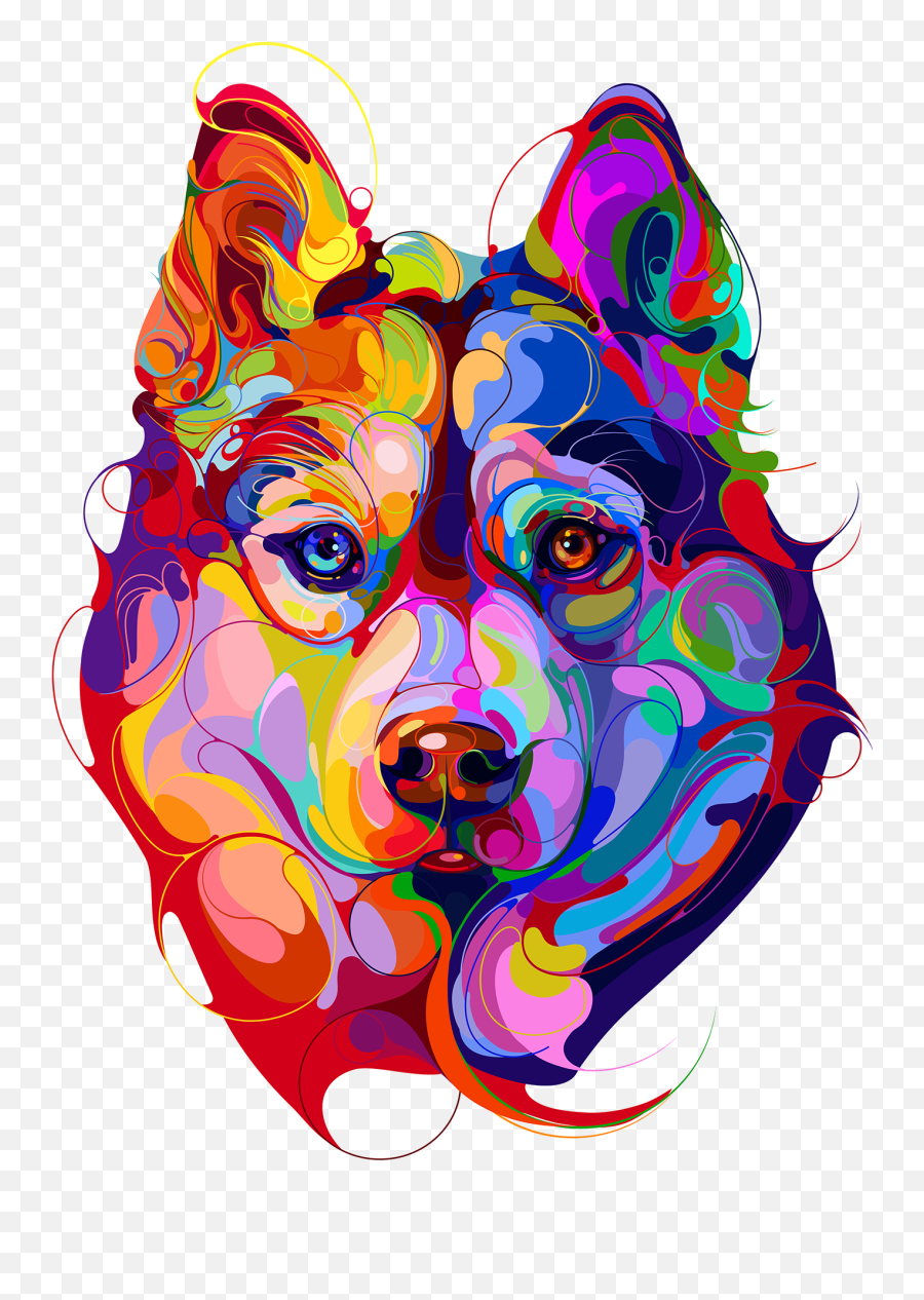 Marina Okhromenko 12 Dogs12 Emotionsattention Graphic Emoji,Colored Emotion Art