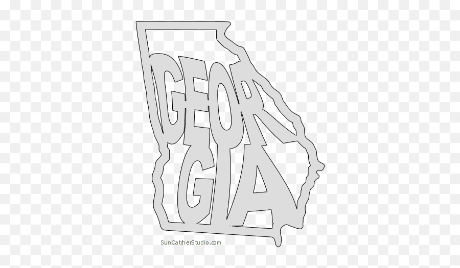 Georgia U2013 Map Outline Printable State Shape Stencil Pattern Emoji,Prinable Halloween Emoji Stencils