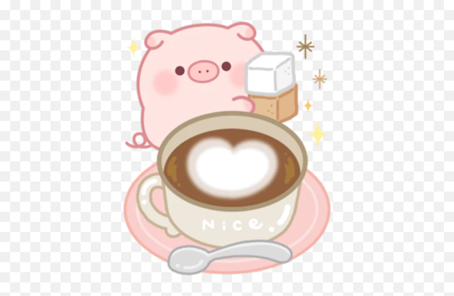 Sticker Maker - Puni Puni Pig Desserts Emoji,Latte Emojis