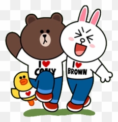 Shopping Special - Line Friends Brown Cony Clipart Full Emoji,Brown And Cony Emoji Stickers