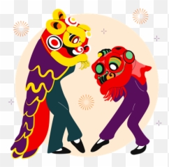 Lion Dance Icon - Download In Colored Outline Style Emoji,Lion Emoji Vector