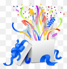 Ribbon Gift Box Open Abstract Illustration Png - Image Emoji,Open Box Emoji