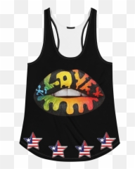 Love Liberia Black White Stripes Womenu0027s Racerback Tank Emoji,Black Woman Hand Raised Emoji