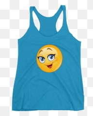 Smile Racerback Tank U2013 Emoji,Blue Emoji Laughing