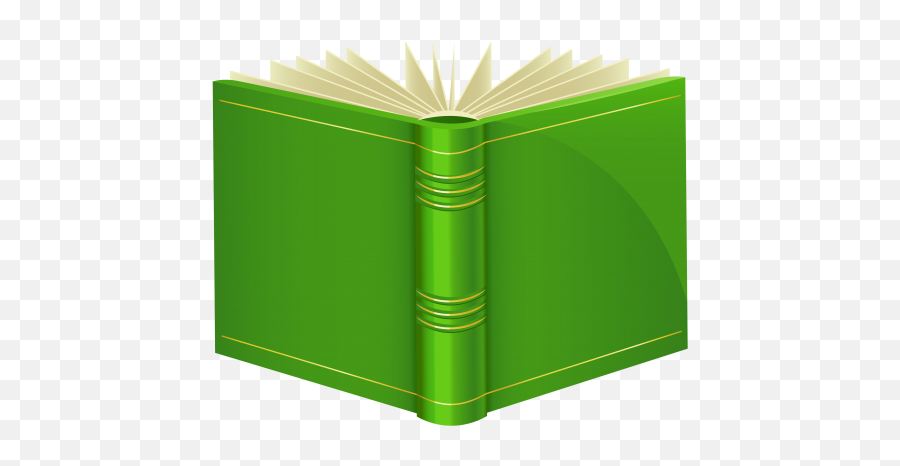 Green Book Png Clipart - Open Green Book Clipart Emoji,Textbook Emoji