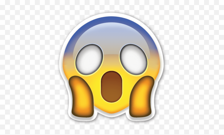 Emoticon Scream Transparent Png - Stickpng Emoji Choqué,Shrug Emoji