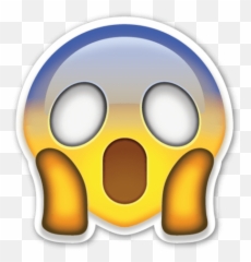 Emoticon Scream Transparent Png - Stickpng Emoji Choqué,Shrug Emoji