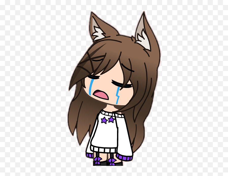 Girl Chica Sticker - Gacha Life Girl Sad Emoji,Emoji Muy Triste - Free  Emoji PNG Images 