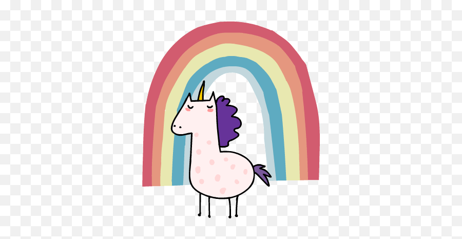 Lucy Unicorn - Animated By Multiverso Gbr Animation Emoji,Unicorn Emoticon With Rainbow