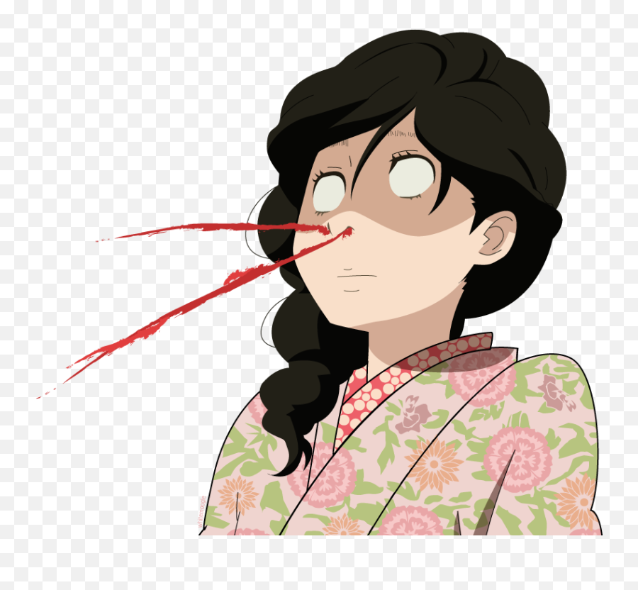 Bleed Nosebleed Anime Sticker - Princess Jellyfish Png Emoji,Anime Nosebleed Emoji