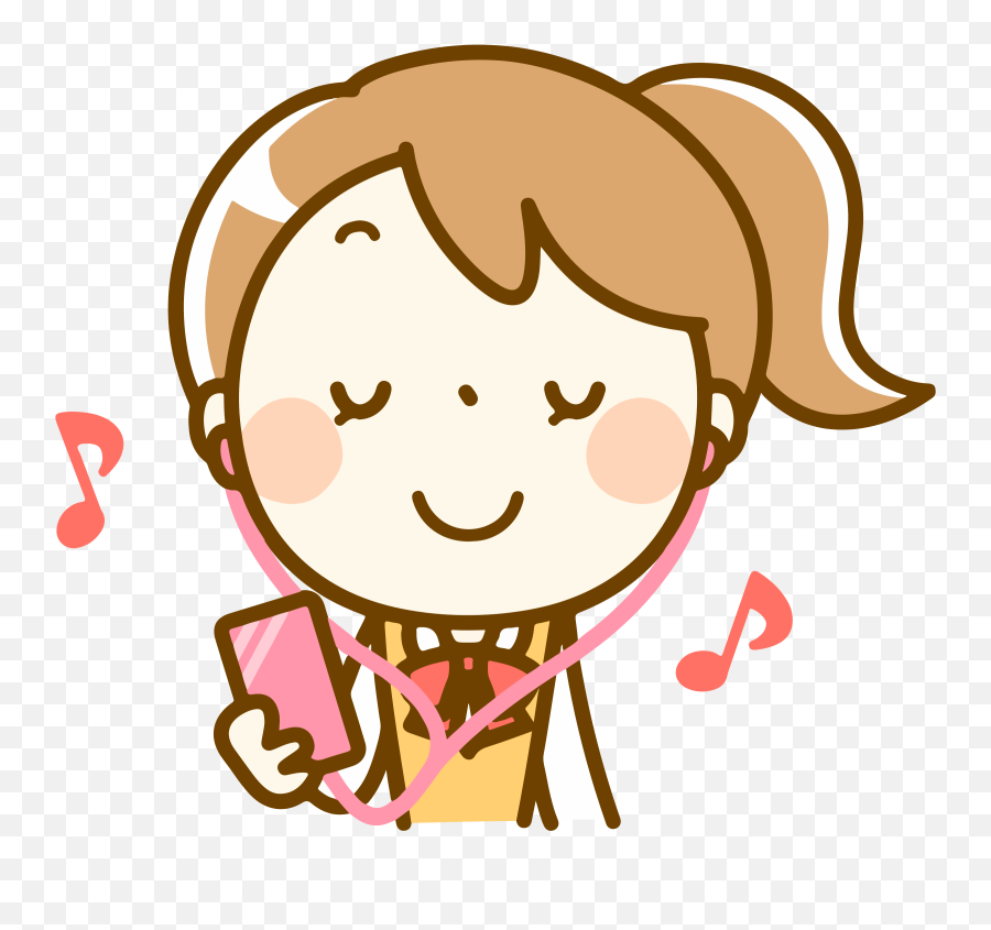 All Photo Png Clipart - Listen To Music Cartoon Png Emoji,Girl Emotion Clipart