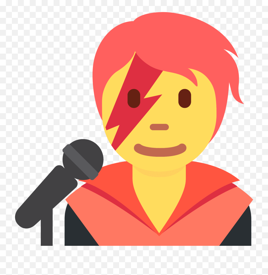 Singer Emoji Clipart Free Download Transparent Png Creazilla - Red Singer Emoji,Free Download Emoticon For Skype Actor