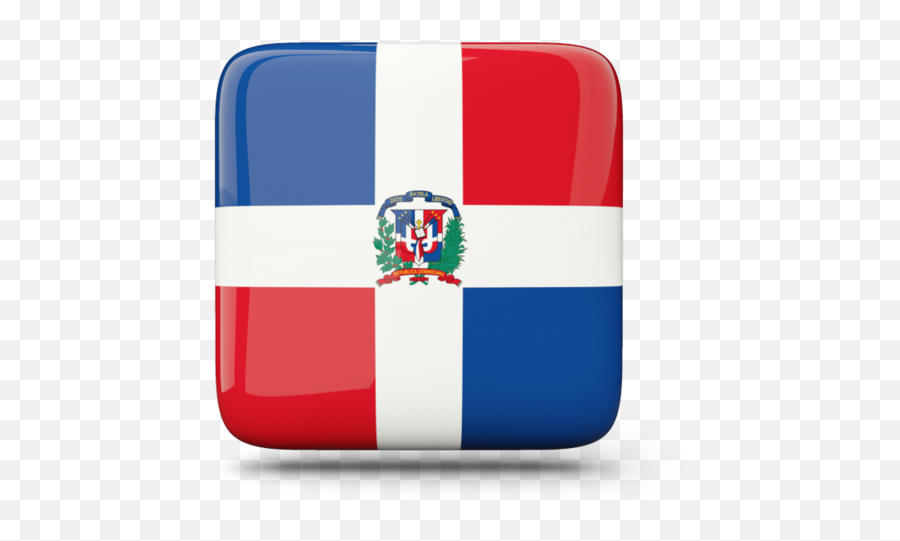 Glossy Square Icon Illustration Of Flag Of Dominican Republic - Dominican Republic Emoji Flag,Emoji Flags