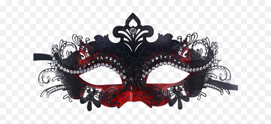 Download Mardi Ball Masquerade Gras - Elegant Red And Black Masquerade Mask Emoji,Mardi Gras Mask Movie Emojis