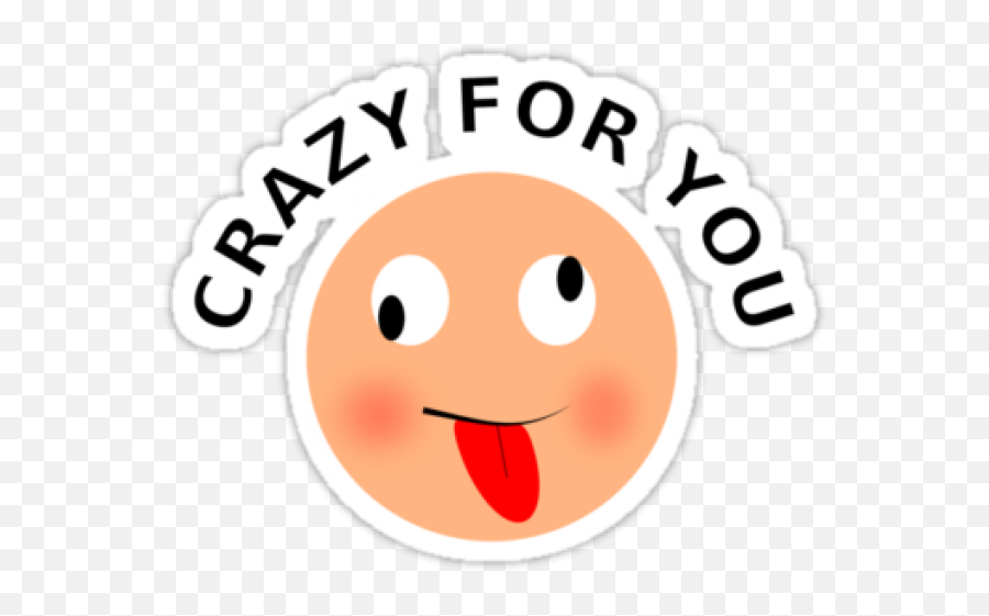 Stickers - Funny Crazy For You Emoji,Crazy Face Emoticon