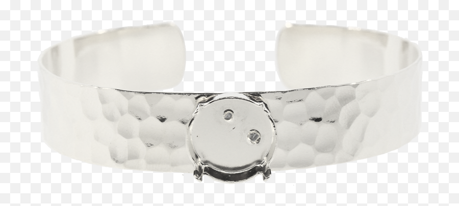 Cuff Bracelet Empty Setting Rhodium 7930 Harman - Solid Emoji,Swarovski Emotions Bracelet