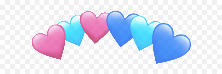 Light Pink Heart Crown Png Clipart - Pink And Blue Heart Emoji,Bts Emoji