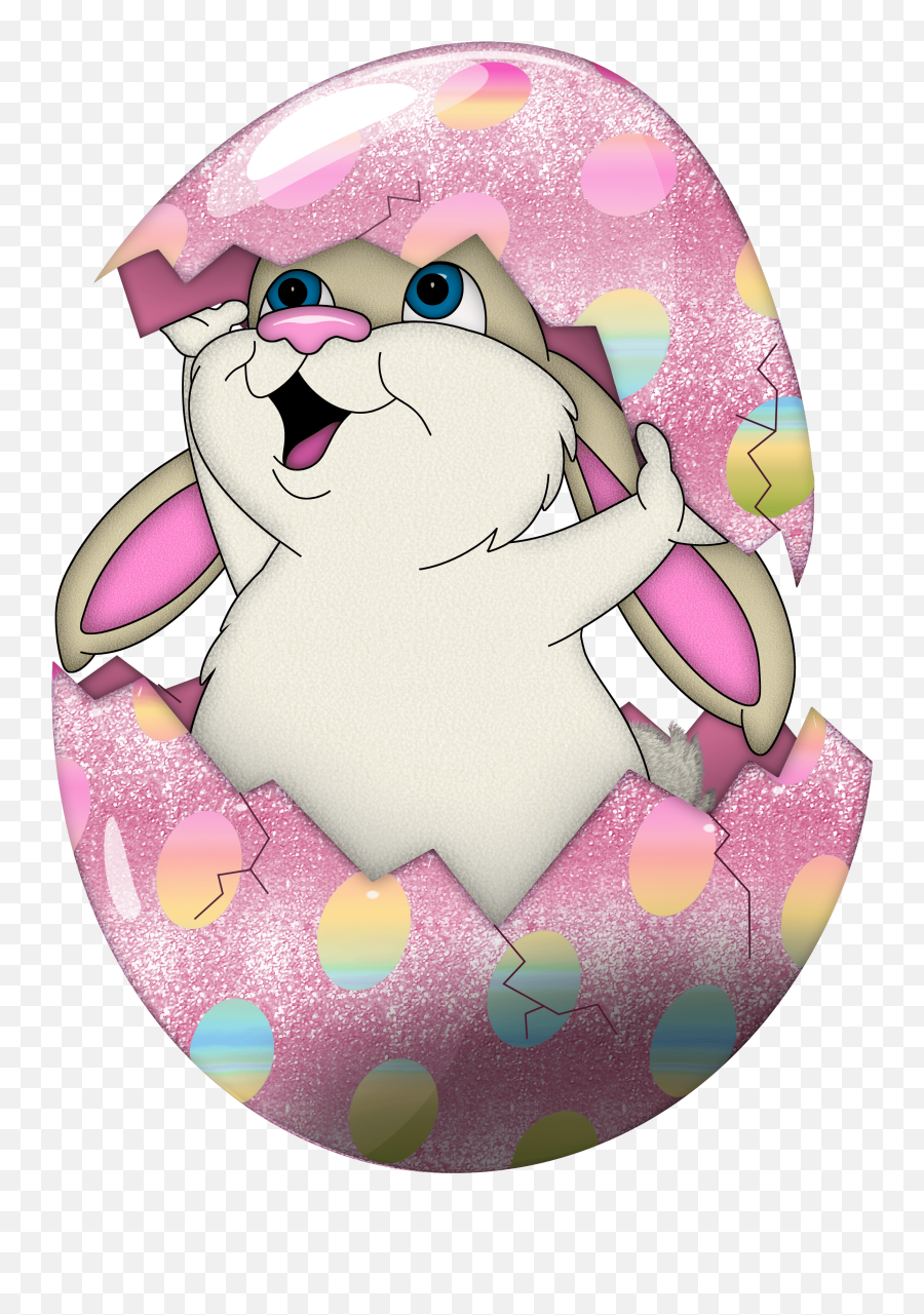 Easter Cute Bunny In Egg Transparent - Easter Emoji,Bunny And Egg Emoji