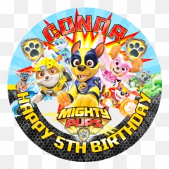 Paw Patrol Mighty Pups - Paw Patrol Mighty Pups Logo Png Emoji,Emoji Cake Kit