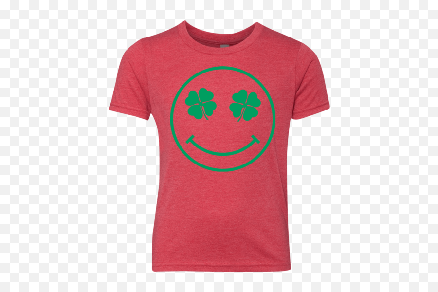 Irish Smiley Youth Triblend T Emoji,80's Wink Emoticon